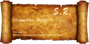 Stampfer Rudolf névjegykártya