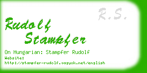 rudolf stampfer business card